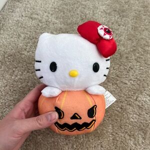Hello Kitty Plush with Orange Pumpkin